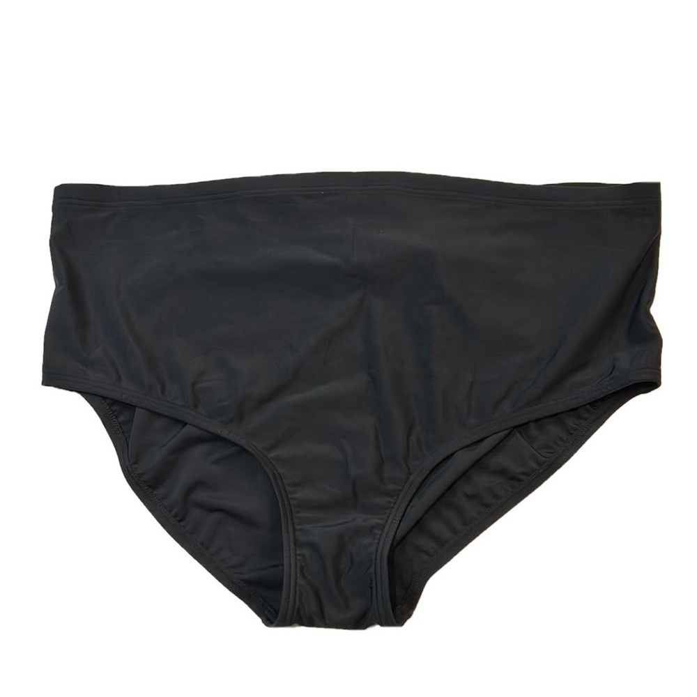 NWT Christina Swimwear Full Figure Bathing Suit Black Bikini Bottom Size 2X